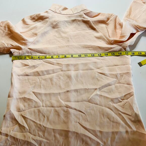 Slate & Willow Blush Ruffle Sleeves Mock Neck Top Size Small - Picture 8 of 10